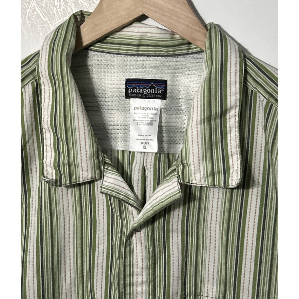 Mens Patagonia L/S Stone Mason Shirt Striped Sz XL Snap Shirt EC 20665 70's Vibe